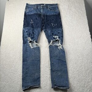 Levi's Made & Crafted 511 Slim Denim Jeans Japan W34 L34 Selvedge Boro Embroider
